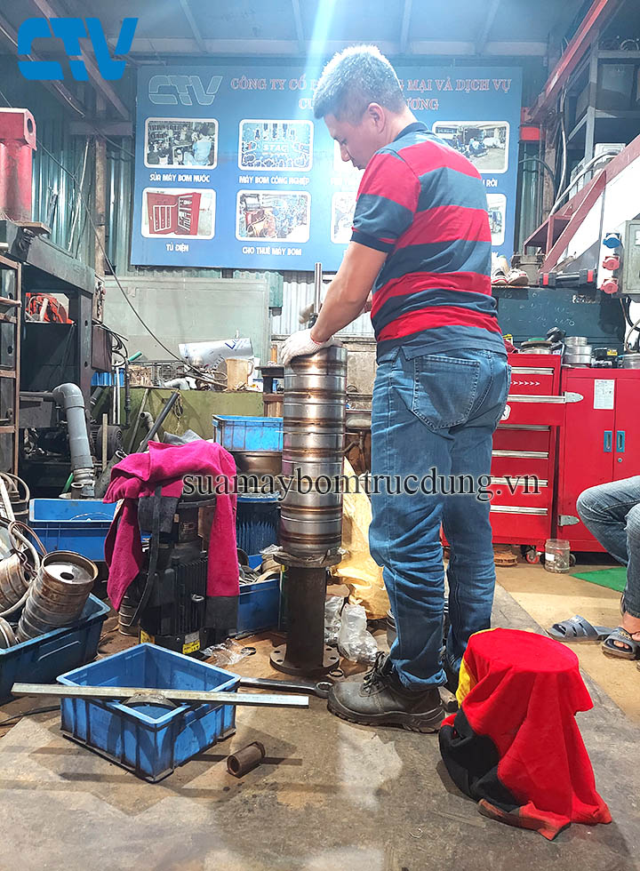 Cung cấp, sửa chữa thay thế ruột buồng bơm trục đứng 45kw