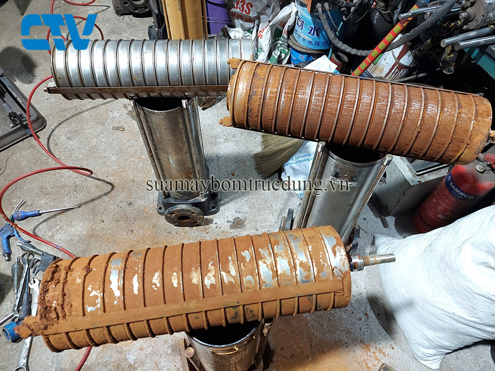 Cường Thịnh Vương sửa chữa thay bộ ruột buồng cánh máy bơm trục đứng Ebara chuyên nghiệp
