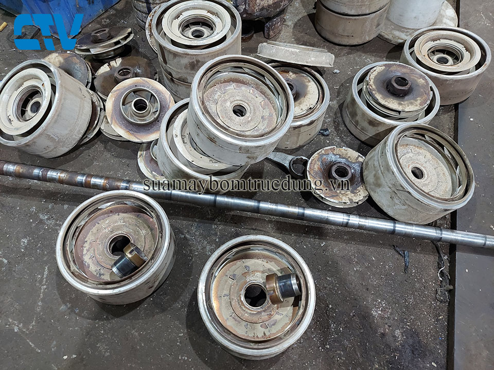 Cường Thịnh Vương sửa chữa thay bộ ruột buồng cánh máy bơm trục đứng Shimge chuyên nghiệp